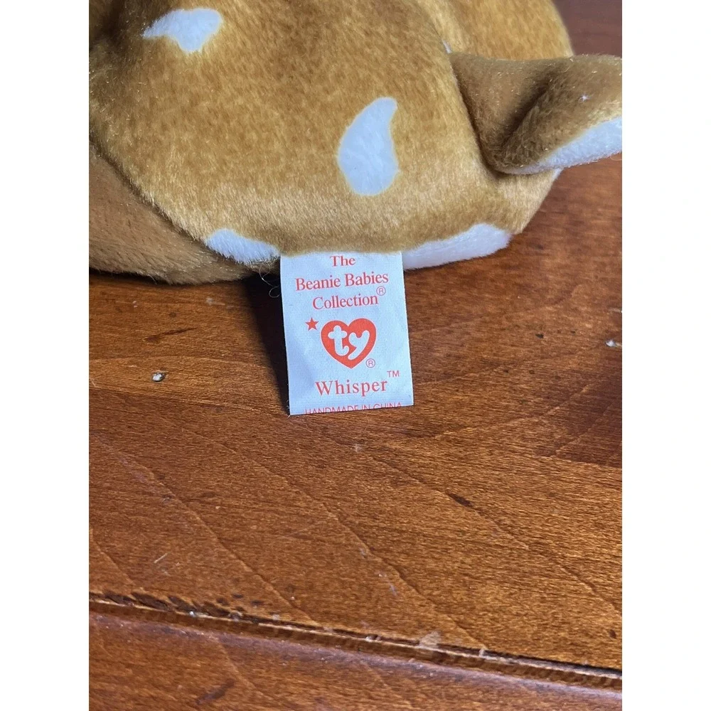 Vintage TY Beanie Babies Whisper Deer Spotted Fawn Animal‎ Plush Toy w/ Tags